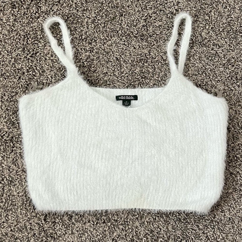 Fuzzy crop top